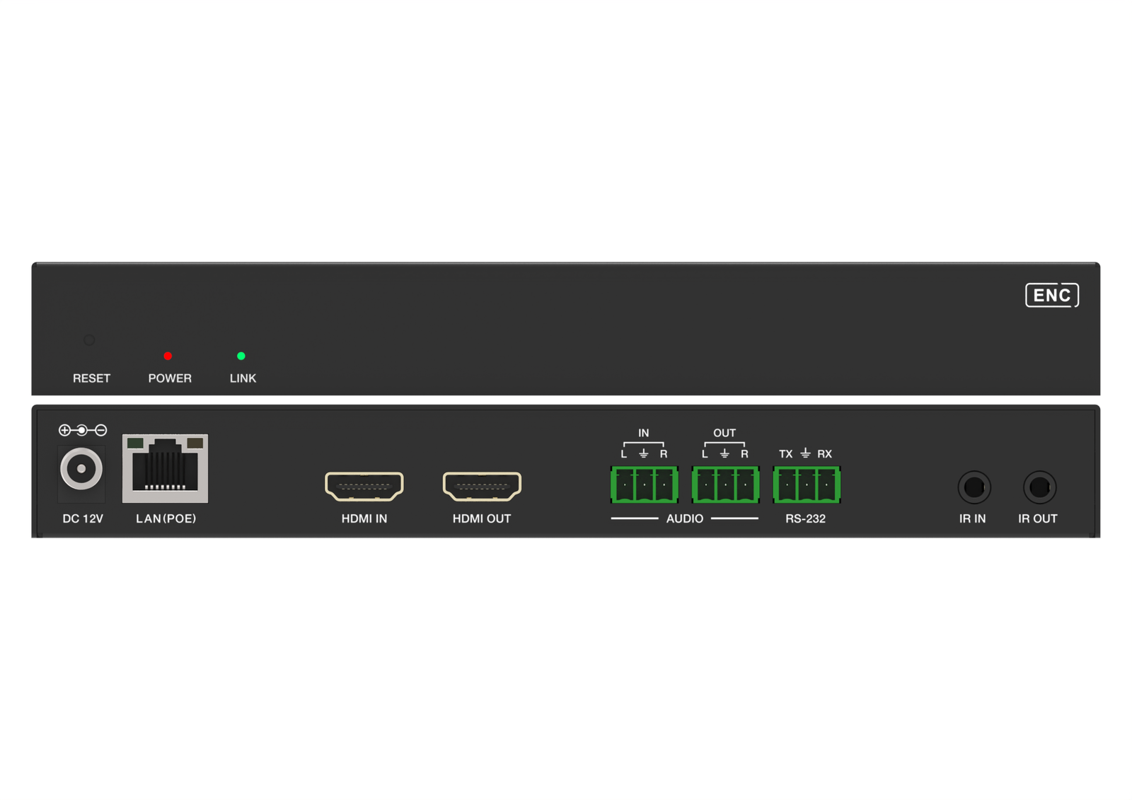 4K60 4:4:4 JPEG2000 AV over IP Encoder — Slim PoE, Dante Ready