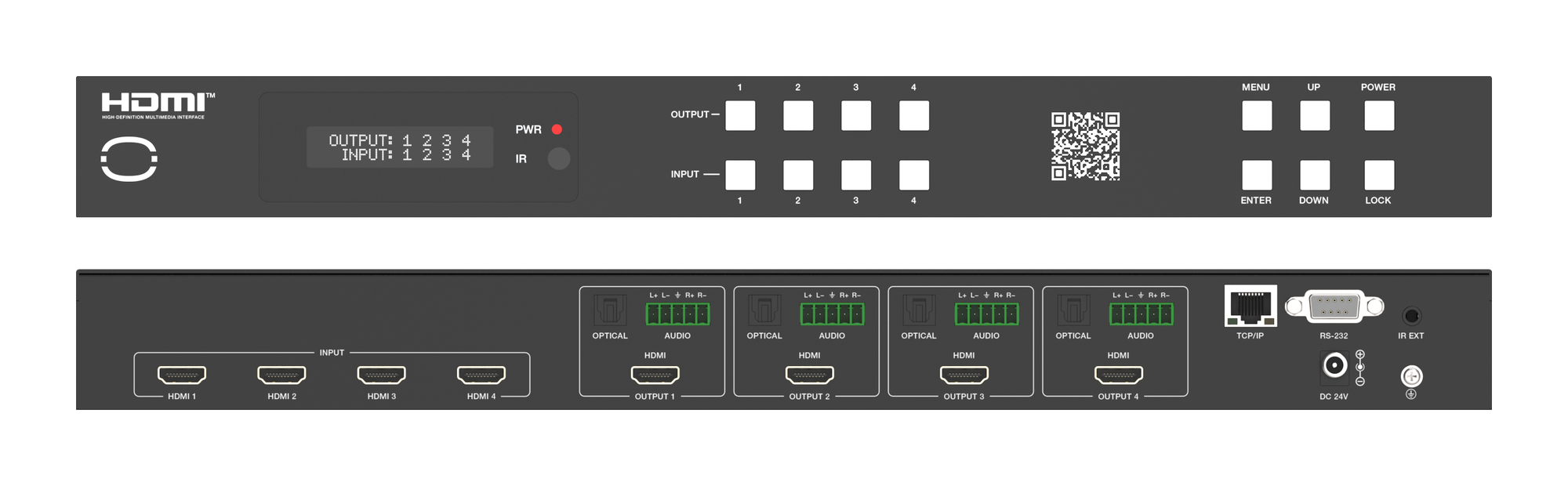 MMX-4X4-48G: 48Gbps Matrix with Per-Output Downscaling