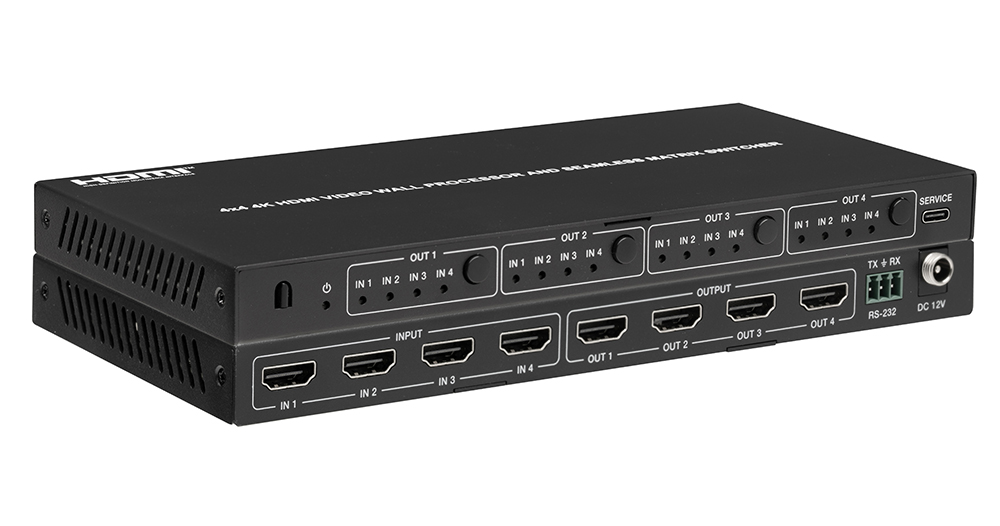 4K 4×4 Seamless Matrix & Video Wall Processor