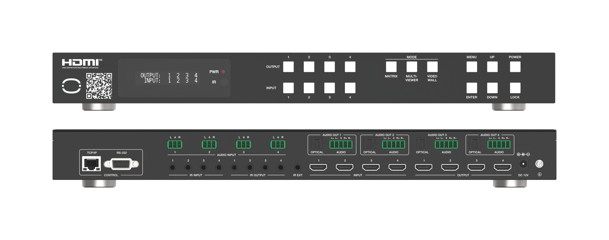 MMX-4X4VWMV: Matrix, Video Wall & Multiviewer in 1U
