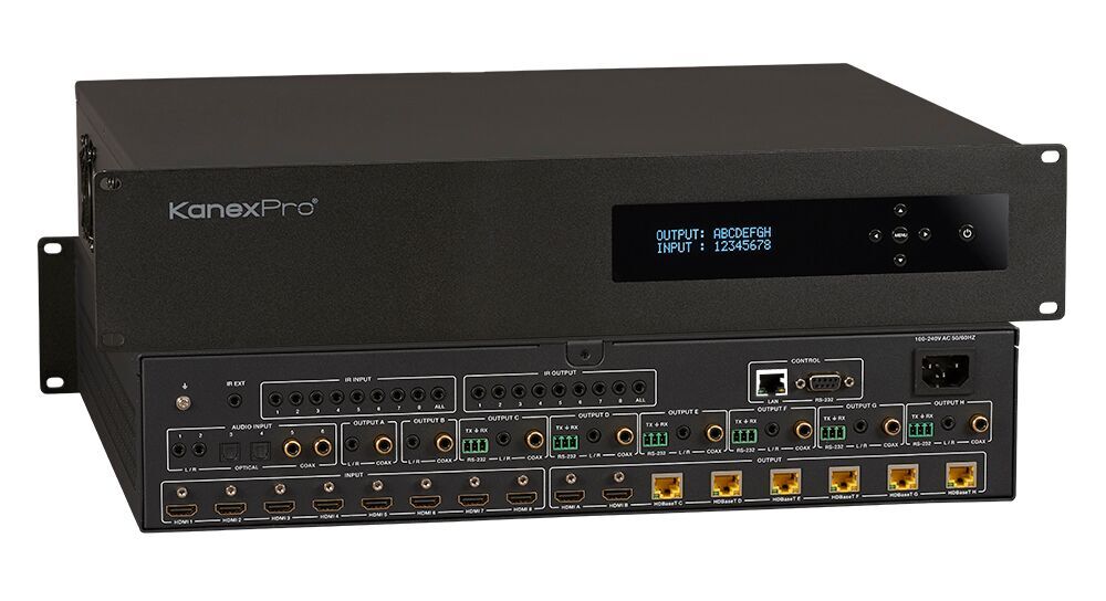 4K/60 HDBaseT™ 8X8 Matrix Switcher with Audio Matrix