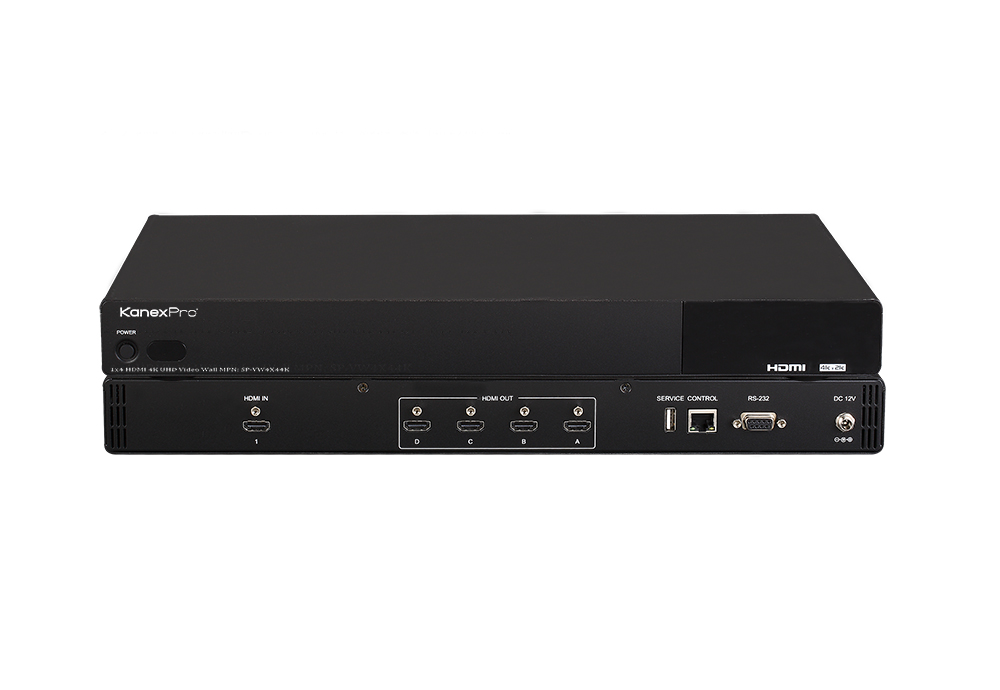 1×4 HDMI 4K UHD Video Wall Processor with Bezel Correction 1×4 HDMI 4K UHD Video Wall Processor with Bezel Correction