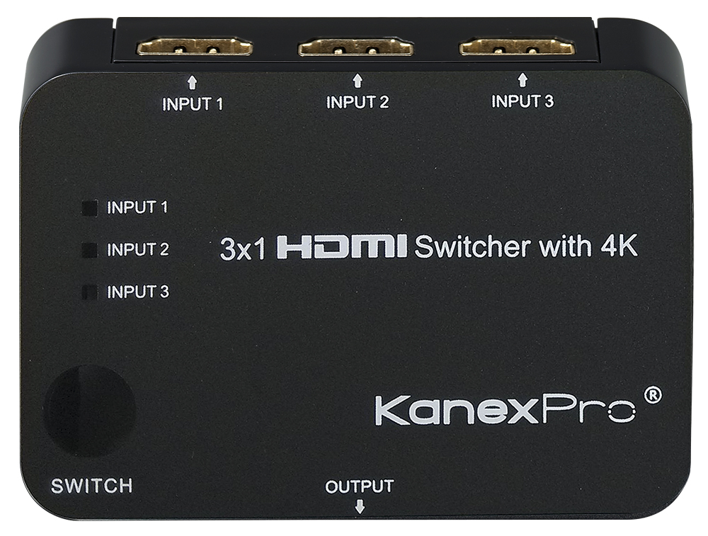 3x1 HDMI Switch - Full HD, 3D, Ultra HD, 4K, IR Remote Control