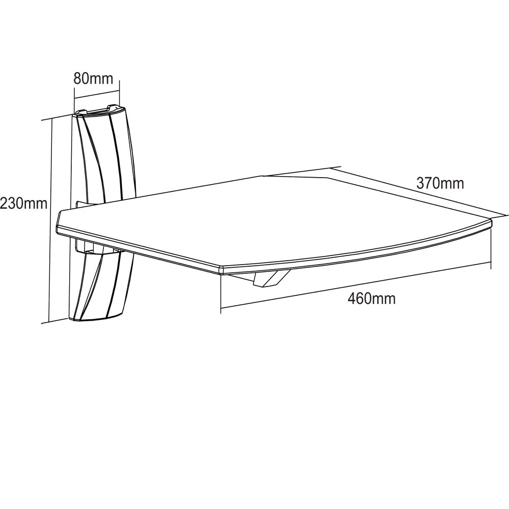 Component Wall Mount Shelf