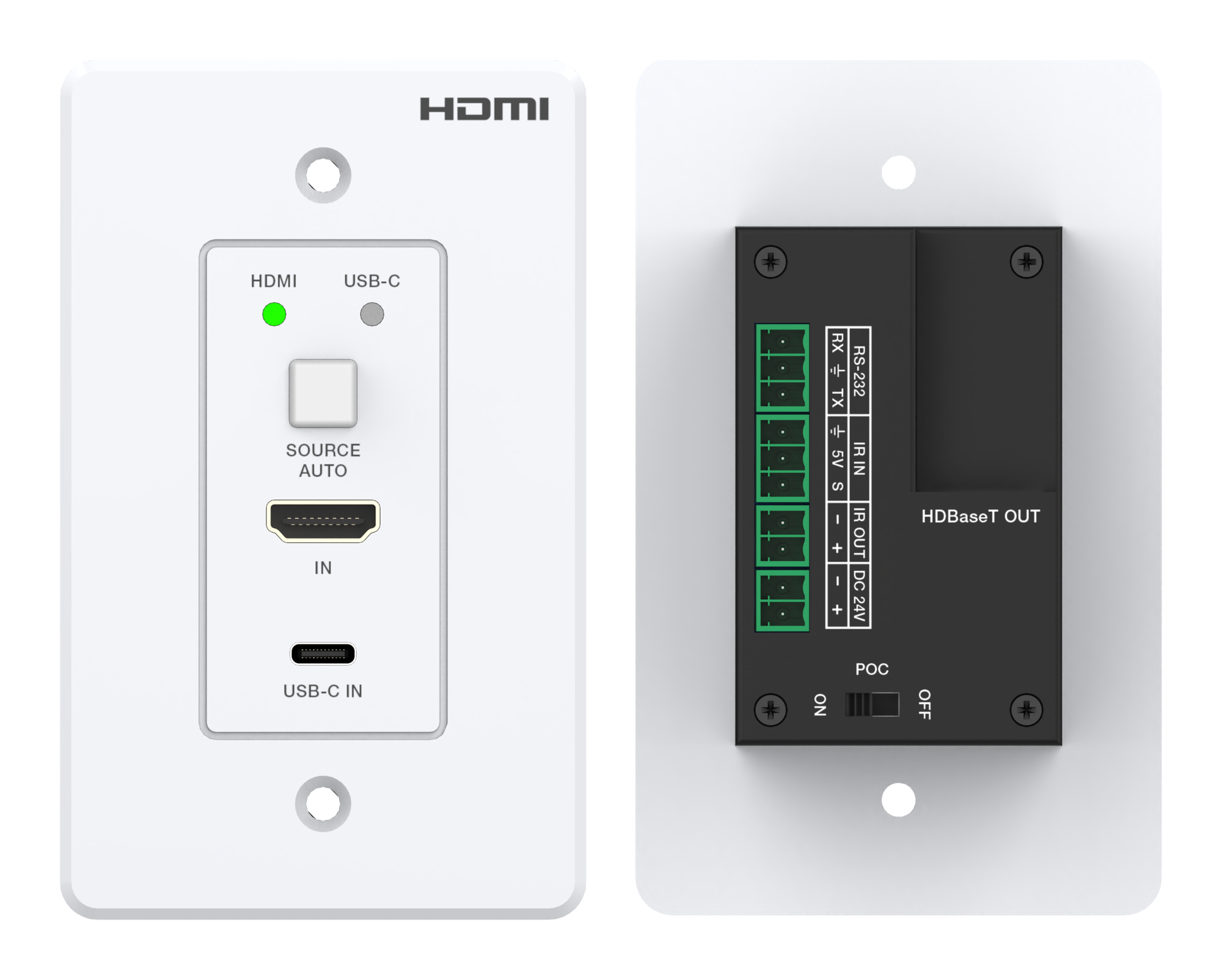 WP-EXTHDTC150: 4K60 4:4:4 HDBaseT Wall-Plate Kit