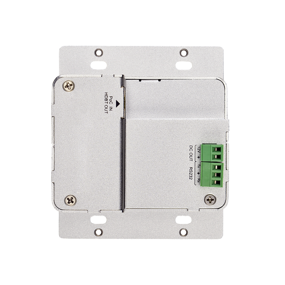 Double Gang 4K HDMI® & USB 2.0 Wall Plate Switcher over HDBaseT w/ IR & PoH